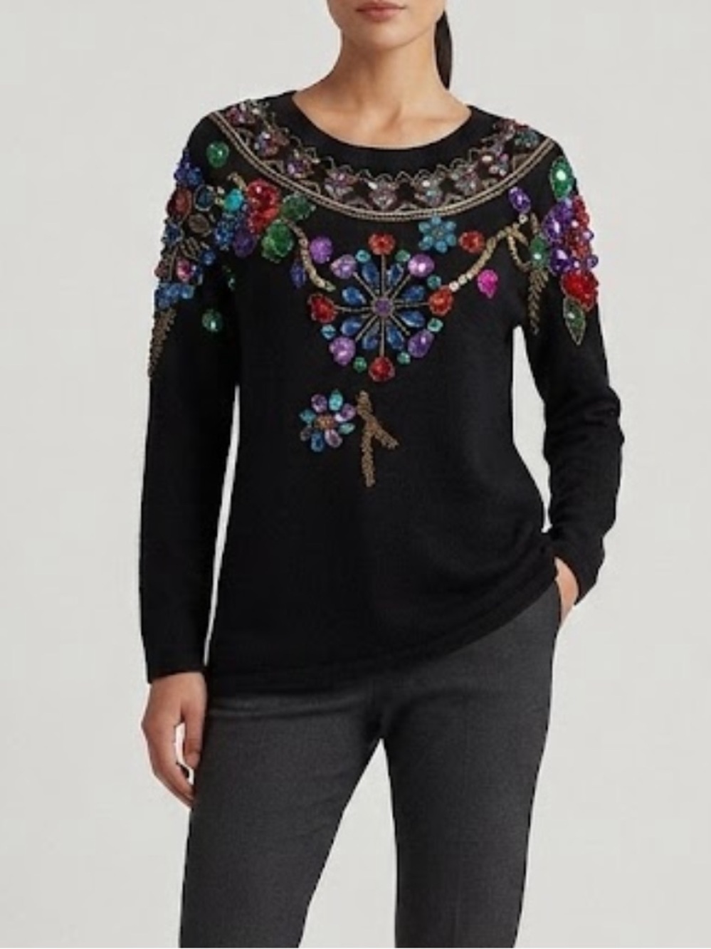 Vintage Beaded Sweater‎